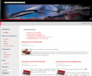 alfanatiques.com: Alfanatiques - Site et forum de passionnés d'Alfa Romeo
Alfanatiques.com, le site des passionnés d'Alfa Romeo, communauté et forum d'alfistes