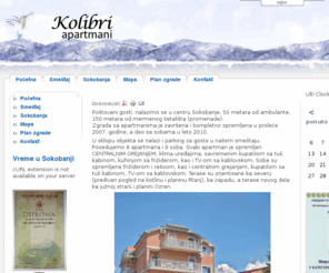 sokobanja-kolibri.com: Apartmani Kolibri, Sokobanja
Apartmani Kolibri u Sokobanji. Najlepši smeštaj u centru grada