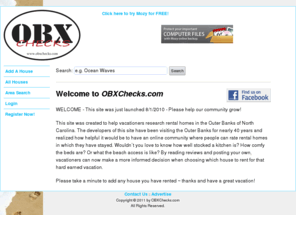 obxchecks.com: OBX Reviews Outer Banks North Carolina Rental Review
This site is for fans of the Outer Banks of North Carolina.  Post houses you have stayed and review them.