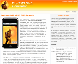 frelplabs.com: Shift Generator
iphone app, Fire/ems, frelplabs, halosys, shift generato, calendar app
