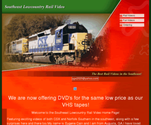 southeastlowcountryrailvideo.com: Southeast Lowcountry Rail Video-Welcome Page
Train Videos from Southeast CSX and Norfolk Hotspots.