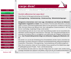 weiterbildunghamburg.com: Carpe Diem!
carpe diem! Institut für Management und Kommunikation