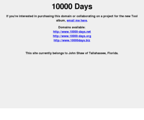 10000days.biz: 10000 Days
10000 days
