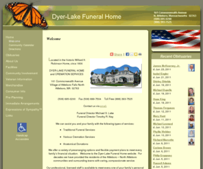 dyer-lakefuneralhome.com: Dyer-Lake Funeral Home : N. Attleboro, Massachusetts (MA)
Dyer-Lake Funeral Home provides complete funeral services to the local community.