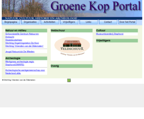 groenekop.nl: Groene kop portal
Natuur, millieu, cultuur en archeologie in de kop van Overijssel