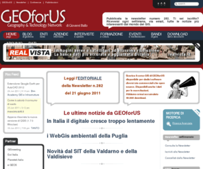 mondogis.it: GEOforUS - Geography & Technology Network - Le ultime notizie da GEOforUS
GEOforUS è un sistema di comunicazione sociale via web in cui gli utenti e i partner possono proporre notizie, approfondimenti ed altri contenuti sia originali che già proposti su Internet e su altri media. Il sistema permette agli utenti di votare i contenuti proposti decretandone così il successo ed una posizione di rilievo nel sito. Il voto ai contenuti permette di evidenziare gli argomenti che più interessano gli utenti, permettendo alla redazione di orientare la comunicazione verso le esigenze del pubblico.
GEOforUS è quindi un sistema di informazione democratica dotato di una redazione che ha il compito di verificare eventuali anomalie, gestire i dialoghi fra gli utenti, proporre nuovi contenuti, controllare il rispetto dei copyright e della privacy, e verificare la qualità e l’attendibilità di quanto proposto a garanzia di tutta la comunità degli utenti.