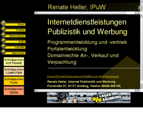 ipuw.de: Renate Heller, IPuW
Software für Vereinsverwaltung, Programmentwicklung, Homepage- und Portalentwicklung