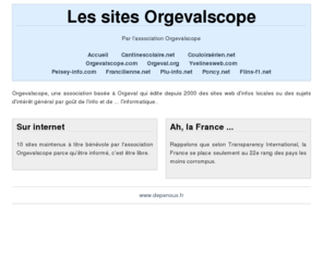 depenoux.fr: Les sites Orgevalscope
