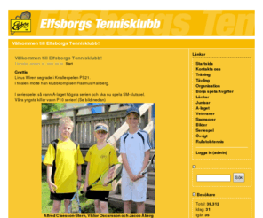 elfsborgstk.com: Välkommen till Elfsborgs Tennisklubb!
En sida för alla som är intresserade av eller aktiva i Elfsborgs Tennisklubb!