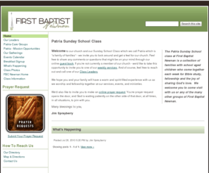 fbcpatria.org: Patria - FBC Newnan
The website of the Patria Sunday School class of First Baptist Newnan, Georgia