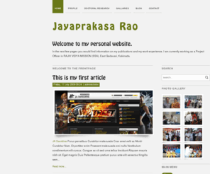 jayaprakasarao.com: Welcome to the Frontpage
Joomla! - the dynamic portal engine and content management system