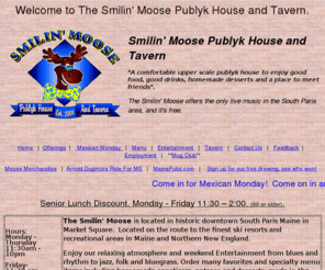 thesmilinmoosetavern.com: The Smilin' Moose Tavern
The Smilin' Moose - Comfortable atmosphere, Maine Tavern in the Western Foothills of Maine