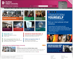 shu.ac.uk: Sheffield Hallam University
Official Sheffield Hallam University site with information about the undergraduate, part-time, postgraduate and distance learning courses available.