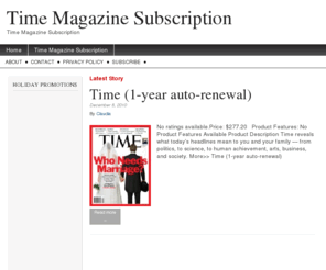 timemagazinesubscription.com: Time Magazine Subscription
Time Magazine Subscription