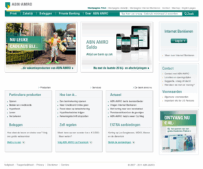 wijwillenuwbankworden.com: ABN AMRO Bank
Regel uw bankzaken eenvoudig online (Internet Bankieren: best getest) of vraag deskundig advies. Bekijk actuele koersen en lees het fusienieuws.