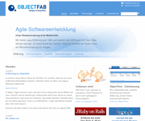 objectfab.org: ObjectFab GmbH - Software Entwicklung - IT Beratung und Dienstleister - Agile Coaching
ObjectFab - Software Entwicklung - IT Beratung und Dienstleister - Agile Coaching bei Ihnen vor Ort oder in Dresden. Rufen Sie uns an unter +49 351 3130420