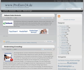 proeuro24.de: ProEuro24.de das Portal mit aktuellen Tips und Angeboten
Aktuelle Berichte und Angebote zum Geld sparen im Internet
