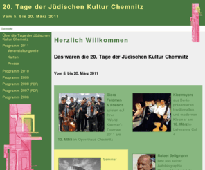 tdjk.de: Willkommen bei den Tagen der Jüdischen Kultur Chemnitz
Tage der Jüdischen Kultur Chemnitz