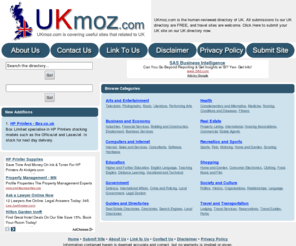 ukmoz.com: United Kingdom Directory
UKmoz.com is covering useful sites that related to UK with art, entertainment, computer, education, health, insurance, news, media, recreation, sports, environment, shopping, society, trave, transportation, real estate, economy, law and more.