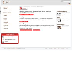 fit-on-demand.com: HMP - We speed up change and we drive up human performance
HMP is a management consulting firm advising leading companies on issues of strategy, organization, technology, and operations.