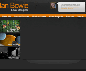 ianbowie.com: Ian Bowie – Game Level Designer
Ian Bowie is a game level designer who recently completed Eduardo the Samurai Toaster with Semnat Studios.