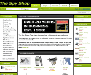 megaspy.net: The Spy Shop is a UK based international spy equipment store. Spy equipment ranges from covert cameras to electronic surveillance systems.
The Spy Shop - UK Based International Spy Equipment Store. The Spy Shop has been running since 1990!