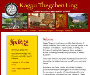 ktlhonolulu.org: Kagyu Thegchen Ling
Buddha Dharma Sangha Karmapa Karma Kagyu Thegchen Ling Kalu Rinpoche Kagyupa Shangpa Buddhism Buddhist Meditation Church Honolulu Hawaii Hawai'i Tibet Tibetan Lama Rinchen Tempa Chenrezig Chenrezik Tara Meditate Shinay Nuuanu KTL KTLhonolulu