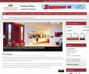 crowneplazadocklands.co.uk: Crowne Plaza London Docklands Hotel, Luxury Accommodation in London, Canary Wharf Hotel, Crowne Plaza, UK
London docklands hotel and luxury accommodation in London, the Crowne Plaza is a Canary Wharf hotel, situated by the docklands offering 4 star facilities and dining