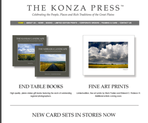 thekonzapress.com: THE KONZA PRESS. Limited-edition, fine-art prints.
Books, cards and fine-art prints featuring Kansas and the Great Plains.