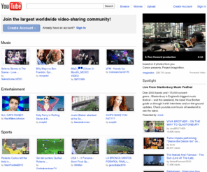 youtubed.com: YouTube
      - Broadcast Yourself.
YouTube is a place to discover, watch, upload and share videos.