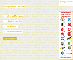 abspacker.de: Marzipan oder Lakritze? Kleine Umfrage zu Marzipan oder Lakritze - Ich mag Marzipan - Lecker Lakritze - Keines von Beiden - Beides gut
Marzipan oder Lakritze? Kleine Umfrage zu Marzipan oder Lakritze - Ich mag Marzipan - Lecker Lakritze - Keines von Beiden - Beides gut