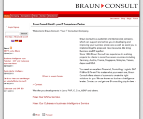 braunconsult.info: HomeBraun Consult - SAP Berater
Konzeption und Durchführung von SAP R/3 und Business Intelligence Projekten. Konzeption, Entwicklung und Programmierung für SAP, BI und Cubeware.