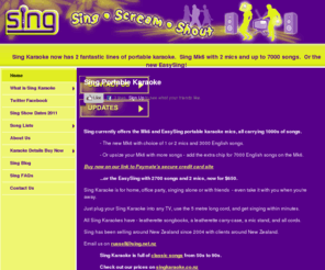 sing.net.nz: Sing, Home - Sing Portable Karaoke
SING Ltd portable karaoke machines in New Zealand with thousands of songs