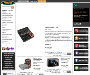 zachry-audio.com: Ljudia - Multimedia Hemelektronik Karaoke PA anlÃ¤ggning DJ utrustning Ljus utrustning
Ljudia - SÃ¤ljer Multimedia, bla PA anlÃ¤ggning, DJ utrustning, ljus utrustning, hemelektronik, hemmabio, karaoke, hÃ¶gtalarelement, Hi-Fi, PA produkter, DJ produkter, hÃ¶gtalare, ljus, bilstereo, delningsfilter, kontakter, sladdar och kabel.