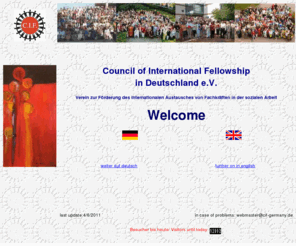 cif-germany.de: CIF-Germany Online
CIF-Germany is offering a 4 week program for experienced human service workers in social fields. CIF-Germany  bietet ein 4 Wochen Programm für Fachkräfte in der sozialen Arbeit mit Berufserfahrung.