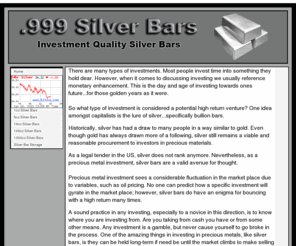 999silverbars.com: Investment Quality Silver Bars
Investment silver bars in many sizes - 1oz to 1000oz.  .999 silver bars from Engelhard, Silvertowne, Pan American, A-mark and other popular silver companies.