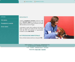 ambulatorioveterinariomarinelli.com: Angelo Marinelli - Veterinario - Torremaggiore - Foggia - Visual Site
Punto di riferimento per la città di Torremaggiore, l'ambulatorio  veterinario del dott. Marinelli Angelo cura animali domestici anche di piccola taglia.