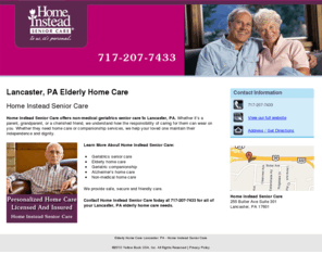 lancasterhomehealthservice.com: Elderly Home Care Lancaster, PA - Home Instead Senior Care
Home Instead Senior Care provides Elderly Home Care, Geriatrics senior care to Lancaster, PA. Call 717-207-7433. Personalized Home Care. Licensed And Insured