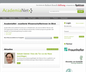 academia-net.de: AcademiaNet - das Portal exzellenter Wissenschaftlerinnen
AcademiaNet rückt exzellente Forscherinnen ins Blickfeld derer, die wissenschaftliche Gremien oder Führungspositionen besetzen, die über Wissenschaft berichten, Konferenzprogramme gestalten oder Experten zur Entscheidungsfindung hinzuziehen wollen.