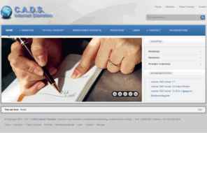 cads.nl: CADS Internet Diensten
CADS - Diensten voor website en webwinkel ontwikkeling, onderhoud en hosting.