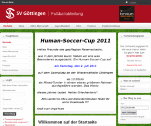svgoettingen.net: Willkommen auf der Startseite
Fussballverein Göttingen e.V.