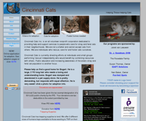 cincinnati-feral.org: Cincinnati Cats Home
Cincinnati Cats Inc. homepage
