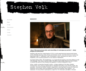 stephenvolk.net: Stephen Volk - Bio/Home
Stephen Volk - Bio/Home