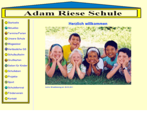 adamrieseschule.com: Adam Riese Schule
Die Adam Riese Schule ist eine Grundschule mit Sitz in Gifhorn im Land Niedersachsen. 1991 ist diese Schule im Osten der Stadt Gifhorn neu gebaut worden. Die Adam Riese Schule ist modern, nach den neusten Gesichtspunkten konzipiert und ausgestattet worden. Sie wird nach dem Konzept der Verlässlichen Grundschule geführt.