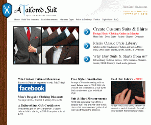 atailoredsuit.com: A Tailored Suit - American Style House - Men's Suits, Custom Shirts, Mens Blazers, Bespoke Tailoring
A Tailored Suit sells mens custom suits, dress shirts, bespoke suits, men's suits, mens apparel, mens clothes, mens clothing, suit clothing, menswear