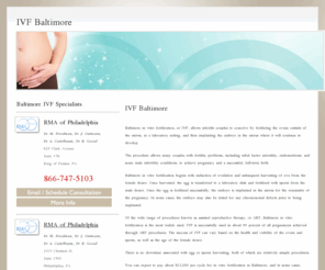 ivfbaltimore.com: IVF Baltimore
Find a fertility specialist in Baltimore specializing in In Vitro Fertilization (IVF), Intracytoplasmic Sperm Injection (ICSI) and inferility treatments.