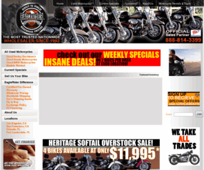 eagleridersales.com: Used Harley-Davidson Motorcycles for Sale or Lease. Honda & BMW.
Used Motorcycles for Sale. Huge Selection of Used Harley-Davidson, Honda, and BMW bikes for sale or lease. Worldwide Shipping Available.