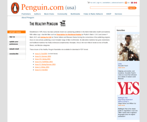 healthypenguin.biz: Penguin Group (USA) | Health | Browse, Search, and Shop fo Health, Well-Being Books
The Healthy Penguin: health and well-being titles from Penguin Group (USA).