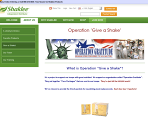 operationgiveashake.com: Supporting our Troops
Sending our troops meal shakes as meal replacements through Operation Gratitude. Shakes provide fiber, vitamins and minerals in an easy to use packet.