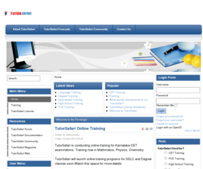 tutorsafari.com: Welcome to the Frontpage
TutorSafari - the online training center